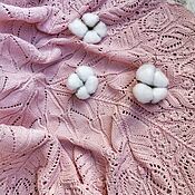Работы для детей, handmade. Livemaster - original item Children`s openwork knitted cotton plaid 