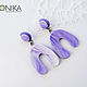 Stud earrings arches made of polymer clay Long earrings lilac. Stud earrings. Bionika - Polymer Clay Jewelry (Bionika). Online shopping on My Livemaster.  Фото №2