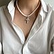 Бусы из жемчуга и серебра. Чокер из жемчуга и серебра. Чокер. 4NADYA Jewelry. Ярмарка Мастеров.  Фото №13