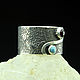 925 sterling silver ring in ethnic style with turquoise and garnet RO0013. Rings. Sunny Silver. My Livemaster. Фото №5