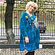 Платье -палантин "Постоянство памяти" бирюза. Платья. Анна Лесникова         Luxury style. Ярмарка Мастеров.  Фото №4