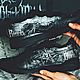 Custom painting of Black metal sneakers. Customization of shoes, Sneakers, Omsk,  Фото №1