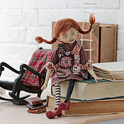 Куклы и игрушки handmade. Livemaster - original item Pippi Longstocking. The wooden doll.. Handmade.