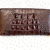 Сумки и аксессуары handmade. Livemaster - original item Wallet made of genuine crocodile leather, in brown color!. Handmade.