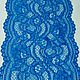 Кружево эластичное GL-Е208 020020 васильково-голубой, Кружево, Москва,  Фото №1