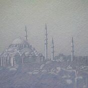 Картины и панно handmade. Livemaster - original item Picture: Lilac haze of Istanbul.. Handmade.