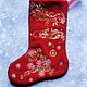 Christmas boot 'Merry Christmas', Christmas sock, Moscow,  Фото №1