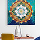 Mandala painting 'Filling with vital energy' 40h40cm. Esoteric Mandala. ommandalaom. My Livemaster. Фото №6