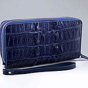 Сумки и аксессуары handmade. Livemaster - original item Crocodile leather clutch with two zippers IMA0002VC2. Handmade.