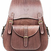 Сумки и аксессуары handmade. Livemaster - original item Leather Biker Backpack - saddle leather leather. Handmade.