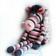 Rainbow Zebra toy (50 cm). Stuffed Toys. GALAtoys. Online shopping on My Livemaster.  Фото №2