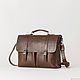 Men's leather messenger bag 'Vincent' (Tobacco). Brief case. DragonBags - Men's accessories. Online shopping on My Livemaster.  Фото №2
