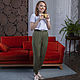 Women's narrowed trousers BANANAS Cotton, Pants, Moscow,  Фото №1