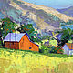  House in the mountains. Based on Sean Wallis. Acrylic, Pictures, Penza,  Фото №1