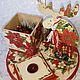 Tray and box-candlestick and Elk ' Christmas Poinsettia'. Cutting Boards. Klukva ( decoupage). My Livemaster. Фото №5