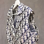 Одежда handmade. Livemaster - original item Long vest with suit collar, jacquard. Handmade.