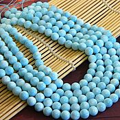 Материалы для творчества handmade. Livemaster - original item Larimar 6 mm beads for jewelry. pcs. Handmade.