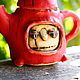 Red Kettle, Toad. Teapots & Kettles. masterskaya Ivana Bezborodova. Интернет-магазин Ярмарка Мастеров.  Фото №2