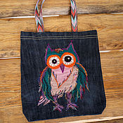 Сумки и аксессуары handmade. Livemaster - original item Bag shopper "Owl". Handmade.