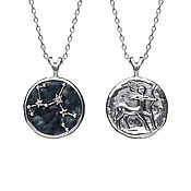 Украшения handmade. Livemaster - original item Pendant, Zodiac Sign Sagittarius on a chain, 925 silver. Handmade.