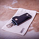 Genuine leather key holder with carabiner, Key chain, St. Petersburg,  Фото №1