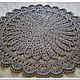 Mat Round Knitted Handmade Silver Flower. Carpets. knitted handmade rugs (kovrik-makrame). Online shopping on My Livemaster.  Фото №2