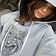 Warm hoodie ' Fox ' oversize, embroidery with a smooth surface. Tracksuits. ALISA. Online shopping on My Livemaster.  Фото №2