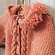 Orange Knitted cardigan with hood for girls 2-3 years old as a gift, Childrens cardigan, Voronezh,  Фото №1