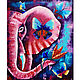 Картина в детскую "Слон Мечтатель" Розовый слон. Декор, Картины, Ильский,  Фото №1