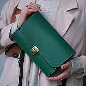 Сумки и аксессуары handmade. Livemaster - original item Leather bag Big Green. Handmade.