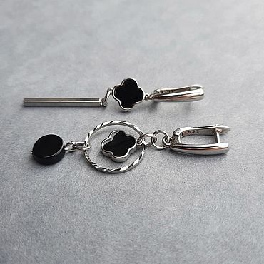  ручной работы. Ярмарка Мастеров - ручная работа Серьги клевер Ван Клиф геометрия вечерние. Handmade.