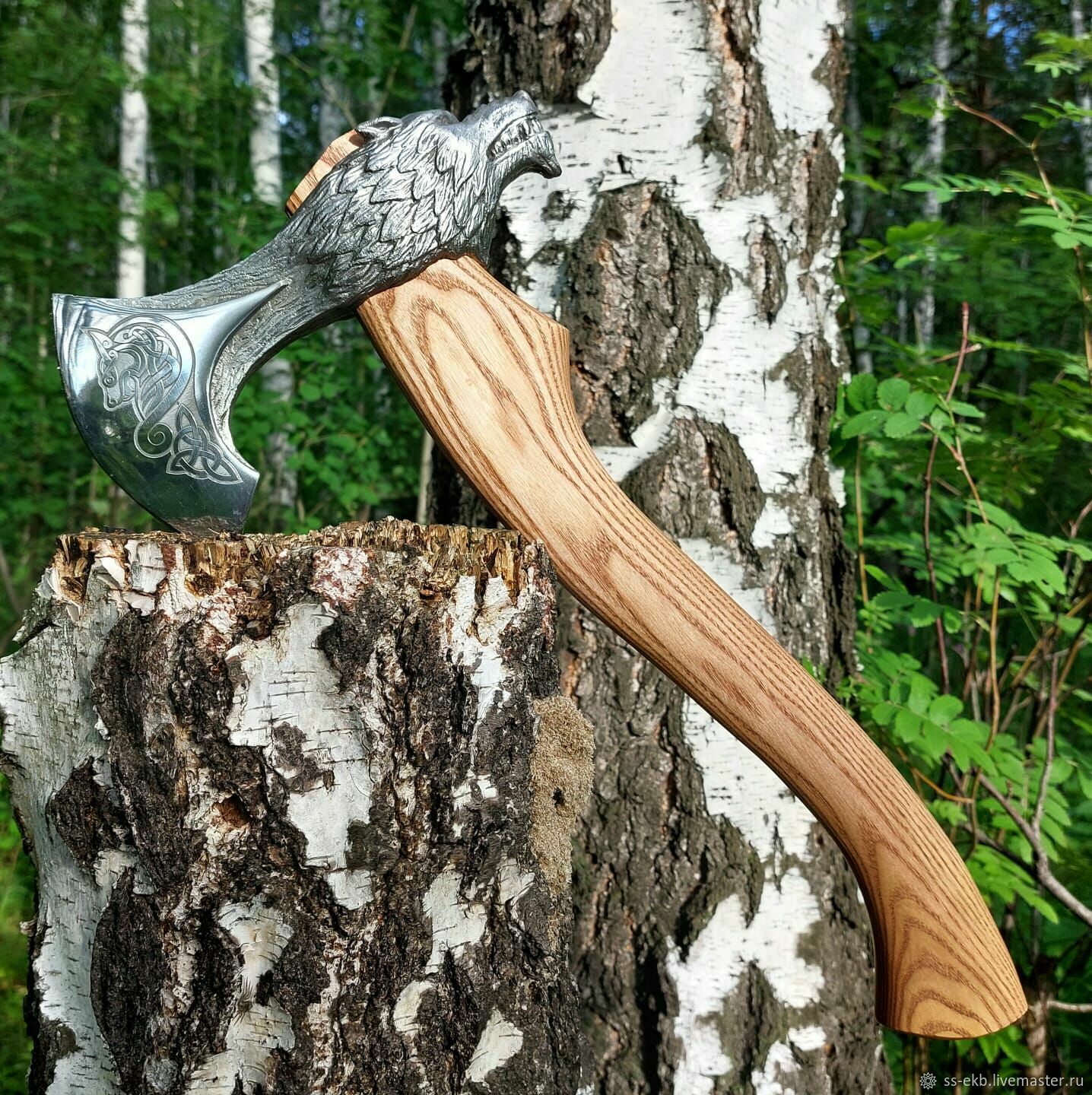 Невероятный топор ручной работы Волк на подарок мужчине в интернет ...