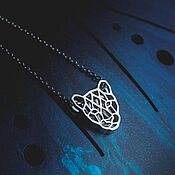 Украшения handmade. Livemaster - original item Panther Pendant with Chain | Silver | Geometry Collection. Handmade.