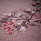 Linen oval tablecloth with hand embroidery Grapes. Tablecloths. Ira Pugach (pompon). My Livemaster. Фото №4