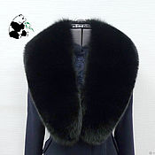 Аксессуары handmade. Livemaster - original item Big fur detachable collar boa Fox fur. Black. Handmade.