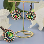 Украшения handmade. Livemaster - original item SPRING 1 - set of jewelry made of pearls,crystals and beads. Handmade.