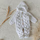 Knitted Baby jumpsuit for newborn'Marshmallow'. Overall for children. by K.B. Online shopping on My Livemaster.  Фото №2