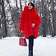 Шуба с капюшоном из песца. Шубы. Наталья. Интернет-магазин Ярмарка Мастеров.  Фото №2