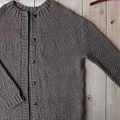Жаккардовый свитер Ночное небо, ручной вязки