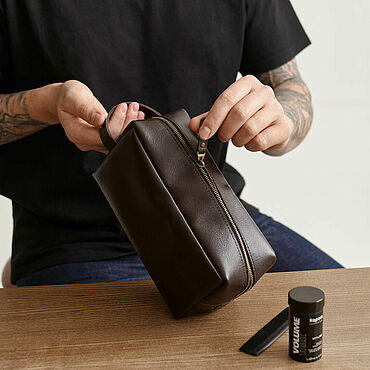 Несессер из кожи для туалетных принадлежностей в интернет-магазине на ...