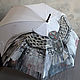 Umbrella with painted snowy owl, painted umbrella-cane. Umbrellas. UmbrellaFineArt. My Livemaster. Фото №5