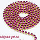 Rhinestone chain dense SS12 3 mm Bright rose in Golden DACs 10 cm. Chains. agraf. Online shopping on My Livemaster.  Фото №2