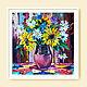 Oil painting with a bouquet of flowers Sunflowers and daisies. Pictures. Svetlana Samsonova. Online shopping on My Livemaster.  Фото №2