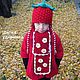 Комплект зимний шапка шарф "Клубничка", Шапки, Екатеринбург,  Фото №1