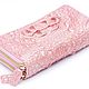Клатч из кожи крокодила на двух молниях IMA0002P1PearlG. Кошельки. CrocShop товары из экзотической кожи. Ярмарка Мастеров.  Фото №4