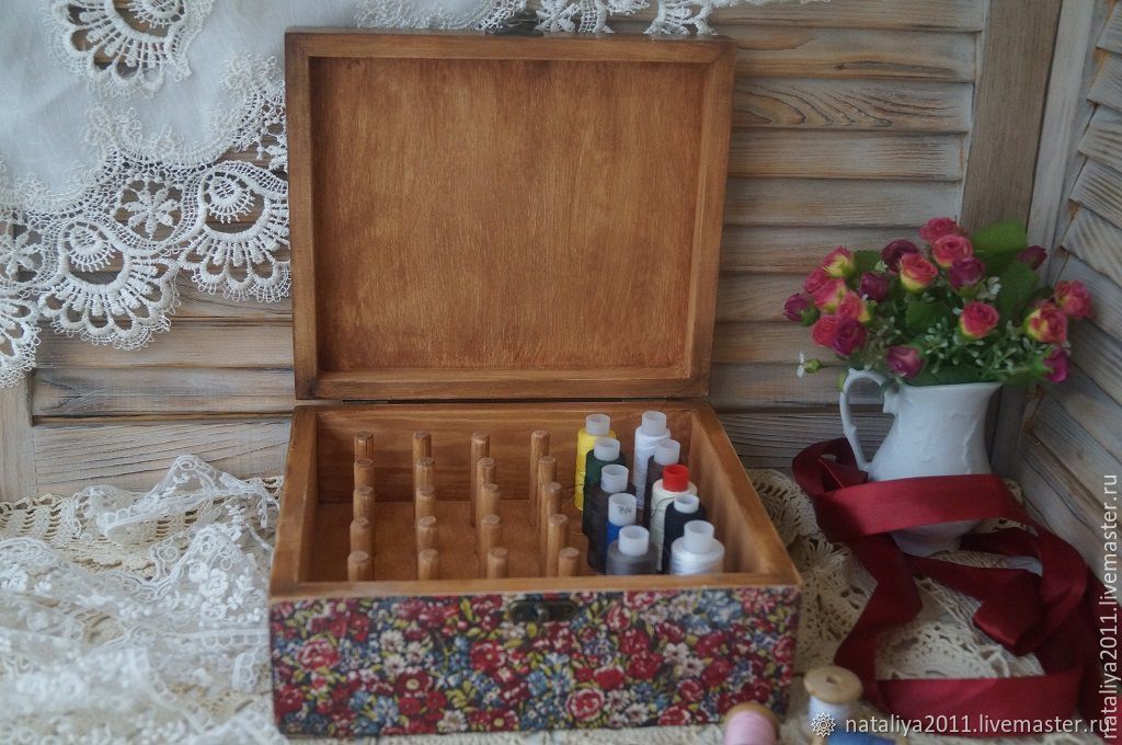 "Маленькие рукодельники"- шкатулка для ниток купить в интернет-магазине ...