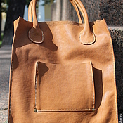 Bag leather women's Burgundy shopper XL