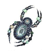 Украшения handmade. Livemaster - original item Spider Brooch (Agate). Handmade.