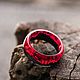 Scarlet Wood and Epoxy Resin Ring. Rings. greenwood44. My Livemaster. Фото №4