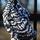 Order Big black and white scarf 'Graphics'. IRINA GRUDKINA Handmade Knitwear. Livemaster. . Scarves Фото №3